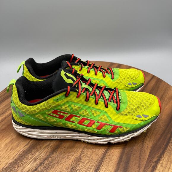 Scott Race Rocker Shoes Mens 8 Yellow Green Running Comfort Lightweight Sneakers - Picture 1 of 8